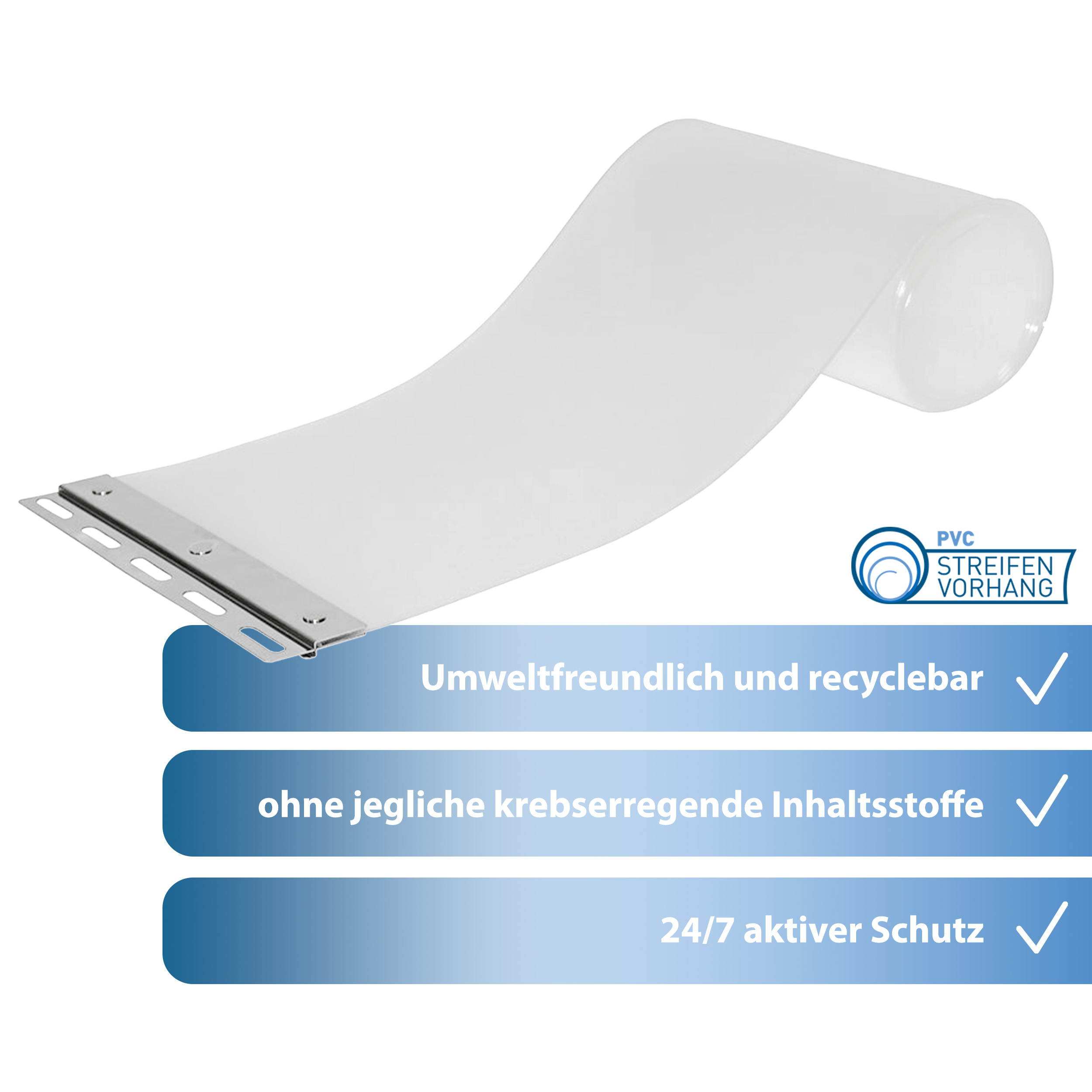 Bande de remplacement pour rideau en PVC, mat