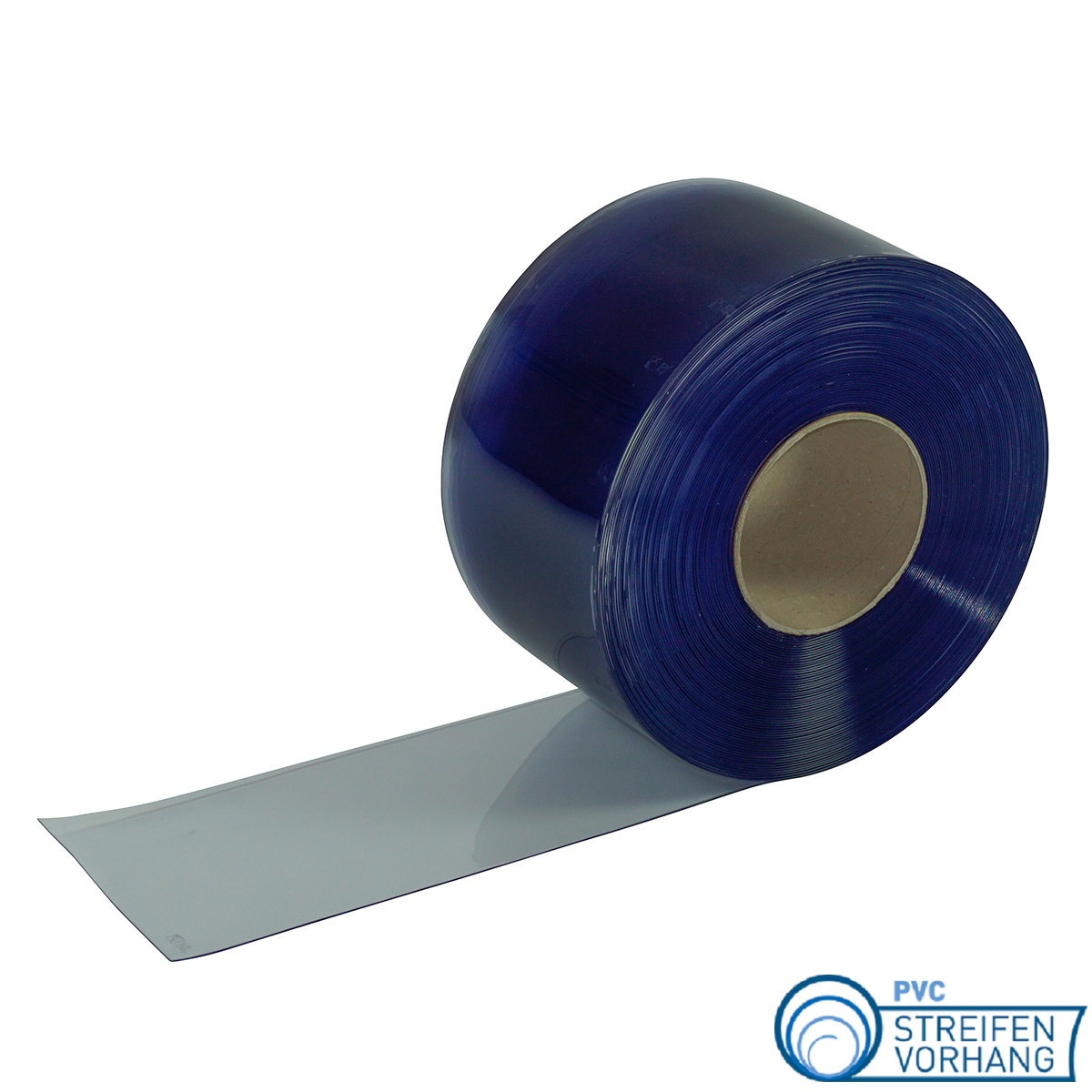 PVC Rolle blau transparent