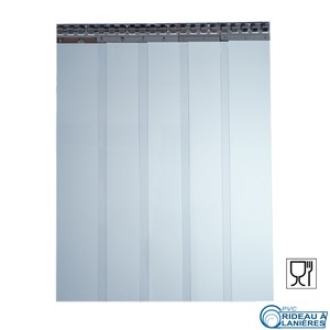 PVC Streifenvorhang Lebensmittelecht transparent